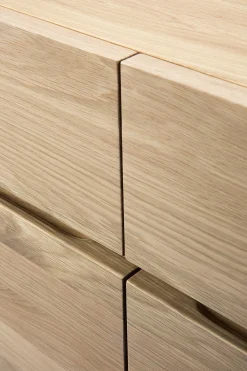 Ligna Sideboard with Black Metal, 4 Doors & 4 Drawers