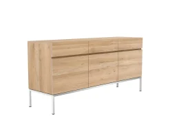 Ligna Sideboard with Stainless Steel, 3 Doors & 3 Drawers
