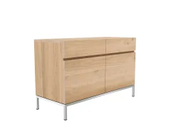 Ligna Sideboard with Stainless Steel, 2 Doors & 2 Drawers,
