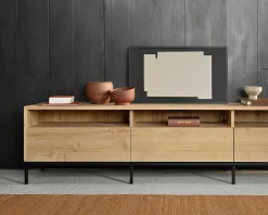 Ligna Solid Oak Media Console, 83