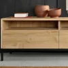 Ligna Solid Oak Media Console, 55.5"