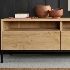 Ligna Solid Oak Media Console, 55.5"