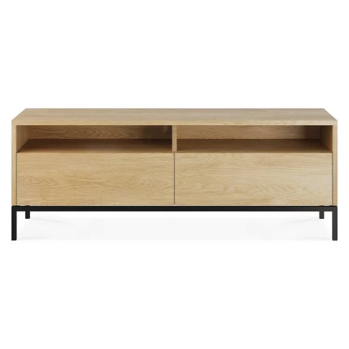 Ligna Solid Oak Media Console, 55.5"