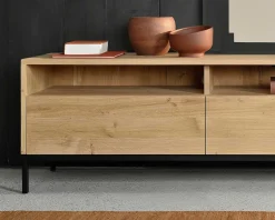 Ligna Solid Oak Media Console, 55.5