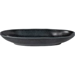 Livia 16" Oval Platter, Black