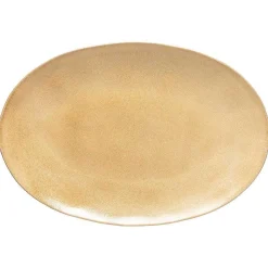 Livia 18" Oval Platter, Champagne