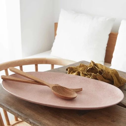 Livia 18" Oval Platter, Rose