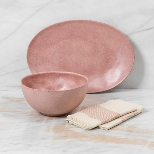 Livia 18" Oval Platter, Rose