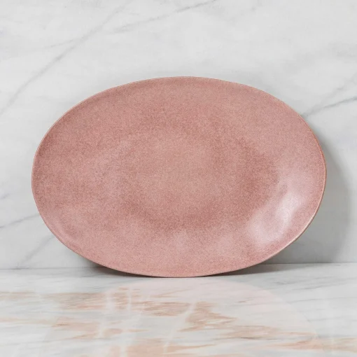 Livia 18" Oval Platter, Rose