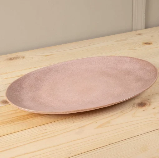 Livia 18" Oval Platter, Rose