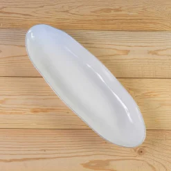 Livia 16" Oval Platter, White