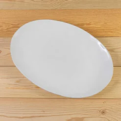Livia 18" Oval Platter, White