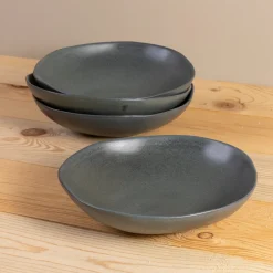 Livia Pasta Bowl, Black, Set of 6^Be Home Best