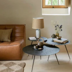 Luna Coffee Table, Whisky Lava, 31.5"