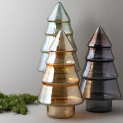 Luster Glass Tree Cookie Jar, Gold^Be Home Clearance
