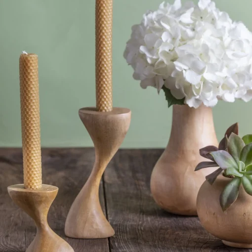Mango Wood Bulb Vase^Be Home Hot