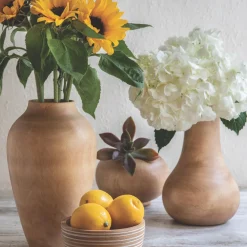Mango Wood Classic Vase^Be Home Cheap