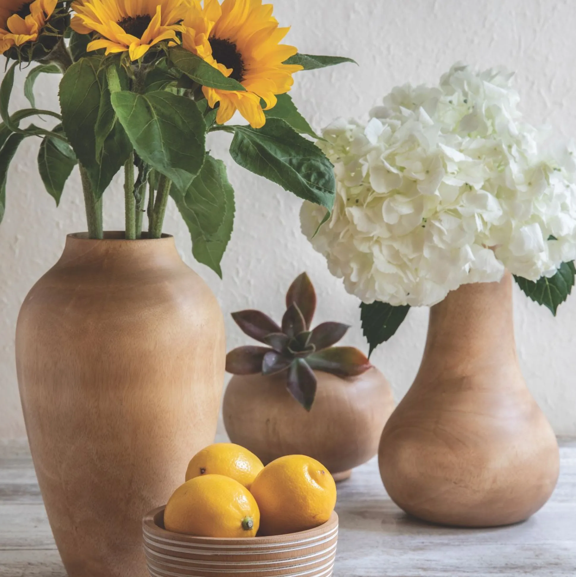 Mango Wood Classic Vase^Be Home Cheap
