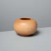 Mango Wood Round Vase^Be Home Outlet