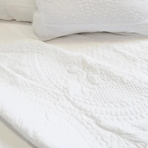 Marseille King Coverlet, White^Be Home Best