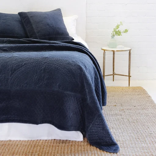 Marseille Large Euro Sham, Navy^Be Home Shop