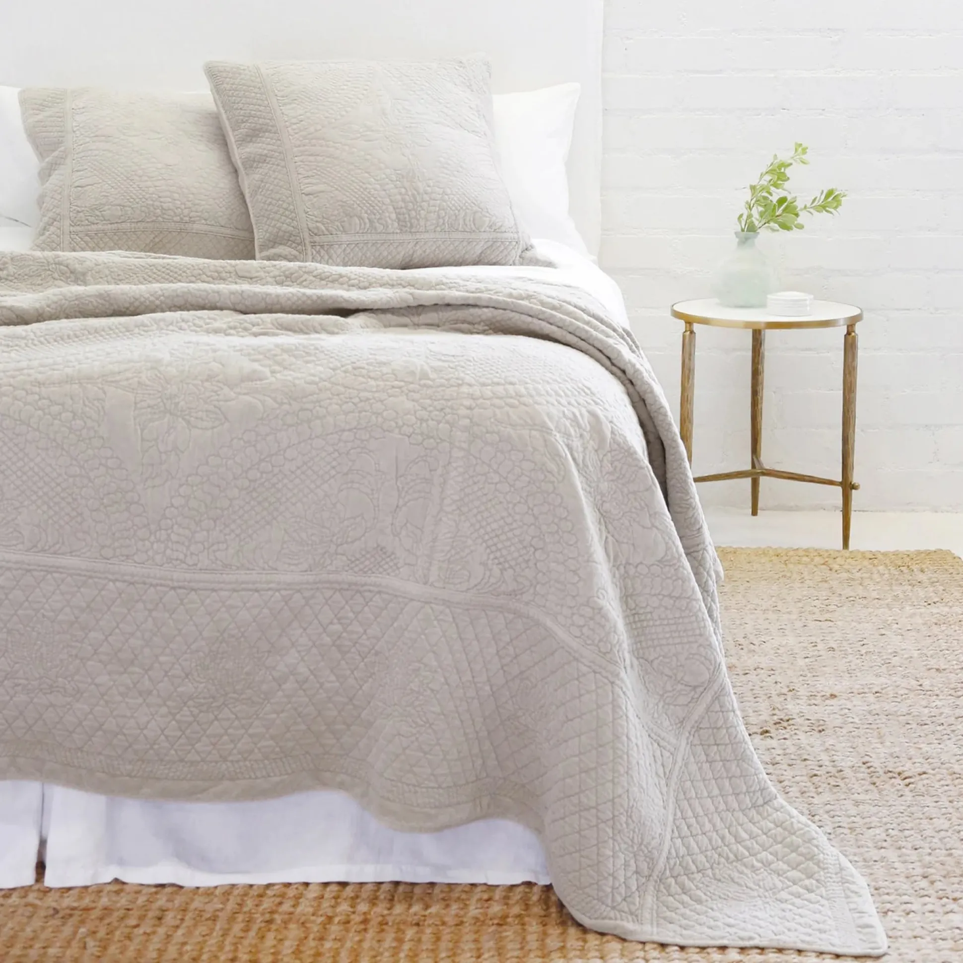 Marseille Queen Coverlet, Taupe^Be Home Best