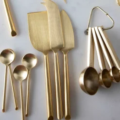 Matte Gold Cheese Knives, Set of 3