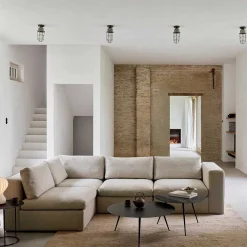 Mellow Corner Eco Fabric Sofa, Off White