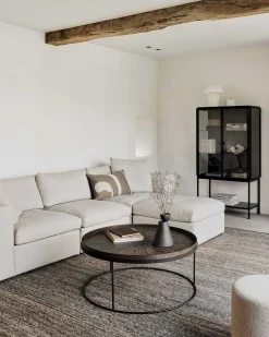 Mellow Corner Eco Fabric Sofa, Off White