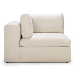 Mellow Corner Eco Fabric Sofa, Off White