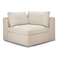 Mellow Corner Eco Fabric Sofa, Off White