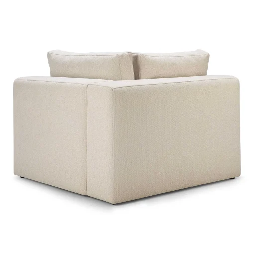 Mellow Corner Eco Fabric Sofa, Off White