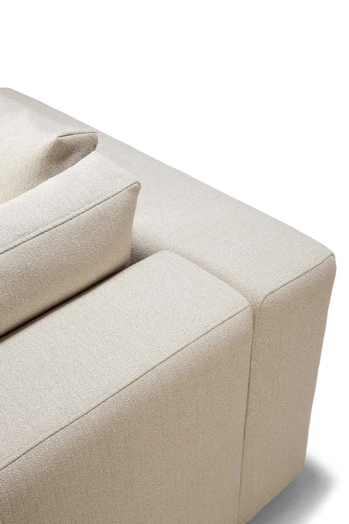 Mellow Corner Eco Fabric Sofa, Off White