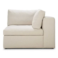 Mellow Corner Eco Fabric Sofa, Off White