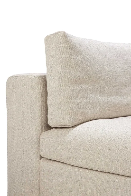 Mellow Corner Eco Fabric Sofa, Off White