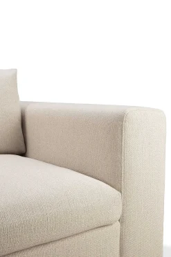 Mellow End Seater With Left Arm Eco Fabric Sofa, Off White
