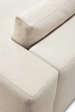 Mellow End Seater With Left Arm Eco Fabric Sofa, Off White