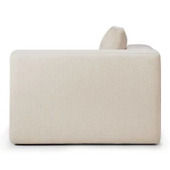 Mellow End Seater With Left Arm Eco Fabric Sofa, Off White
