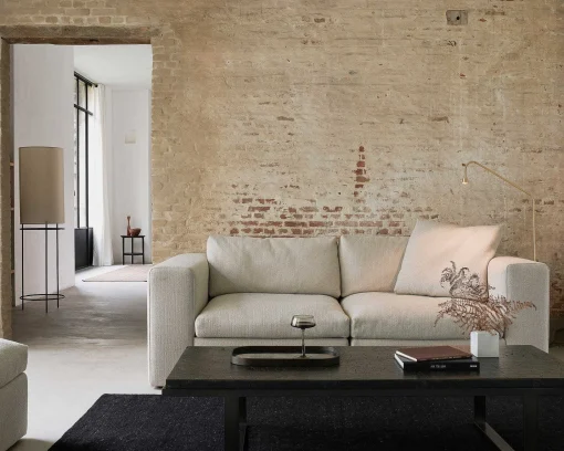 Mellow End Seater With Left Arm Eco Fabric Sofa, Off White