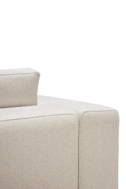 Mellow End Seater With Right Arm Eco Fabric Sofa, Off White