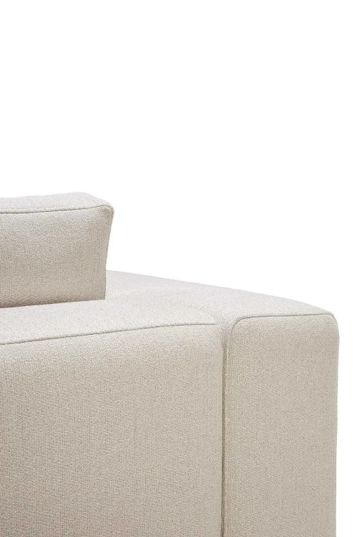 Mellow End Seater With Right Arm Eco Fabric Sofa, Off White