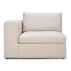 Mellow End Seater With Right Arm Eco Fabric Sofa, Off White