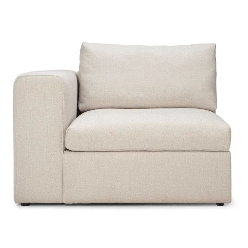 Mellow End Seater With Right Arm Eco Fabric Sofa, Off White
