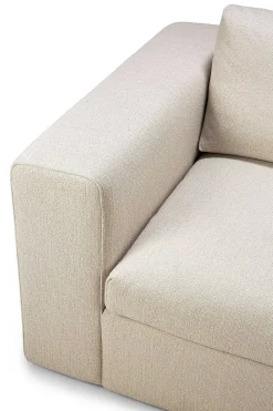 Mellow End Seater With Right Arm Eco Fabric Sofa, Off White