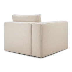 Mellow End Seater With Right Arm Eco Fabric Sofa, Off White