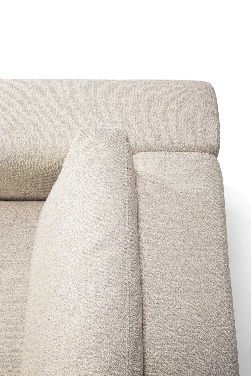 Mellow End Seater With Right Arm Eco Fabric Sofa, Off White