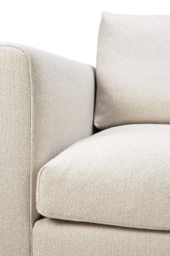 Mellow End Seater With Right Arm Eco Fabric Sofa, Off White