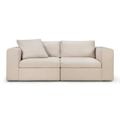 Mellow End Seater With Right Arm Eco Fabric Sofa, Off White