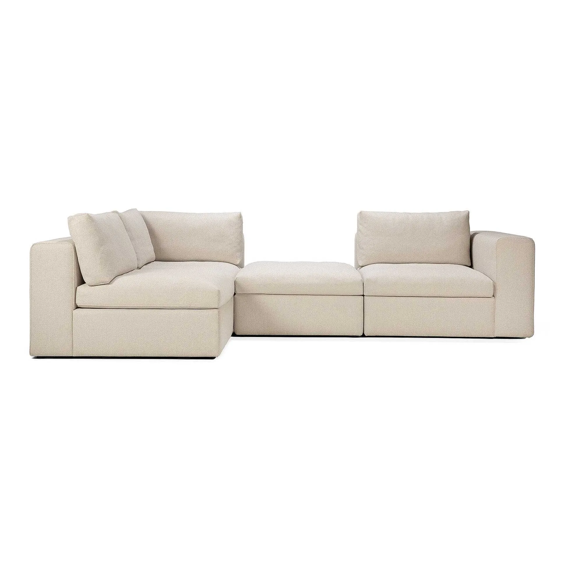 Mellow Footstool Eco Fabric Sofa, Off White
