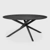 Mikado Solid Black Oak Dining Table, Round